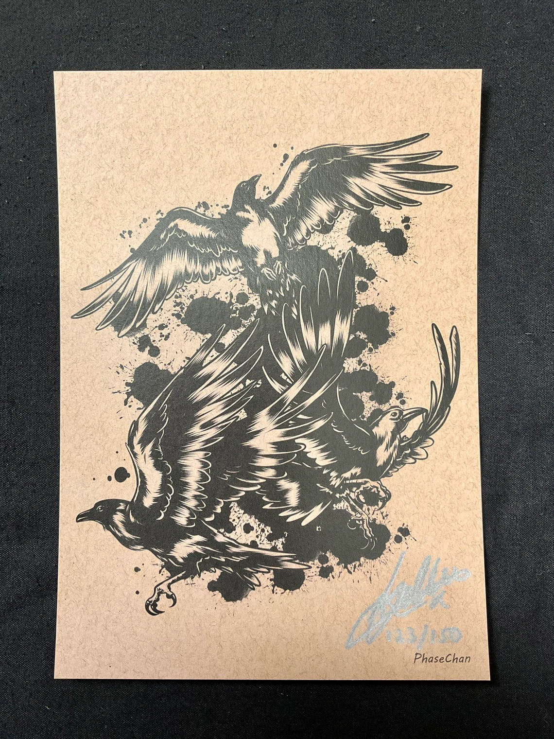 Three Ravens Limited Craft Art Print