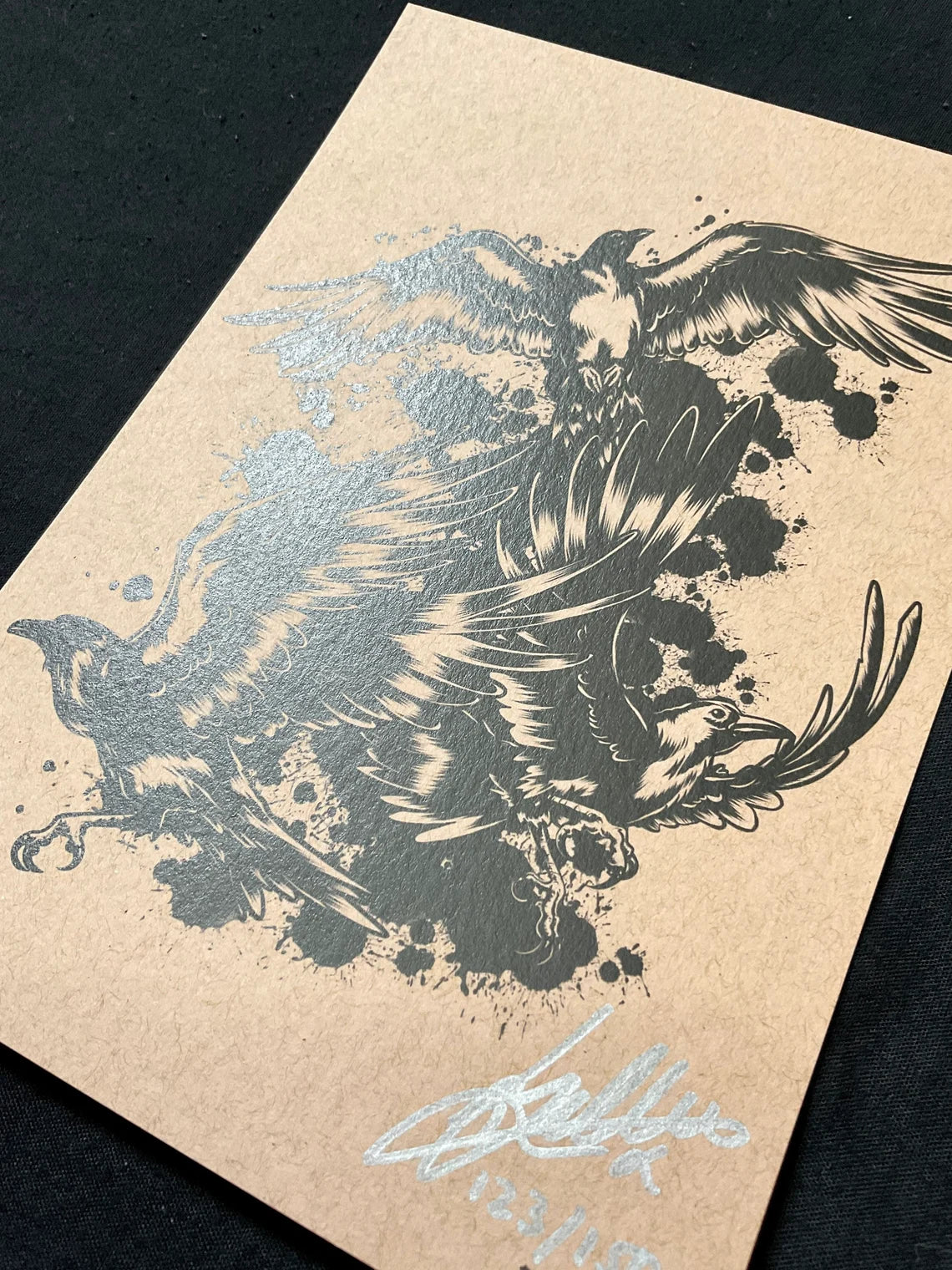 Three Ravens Limited Craft Art Print