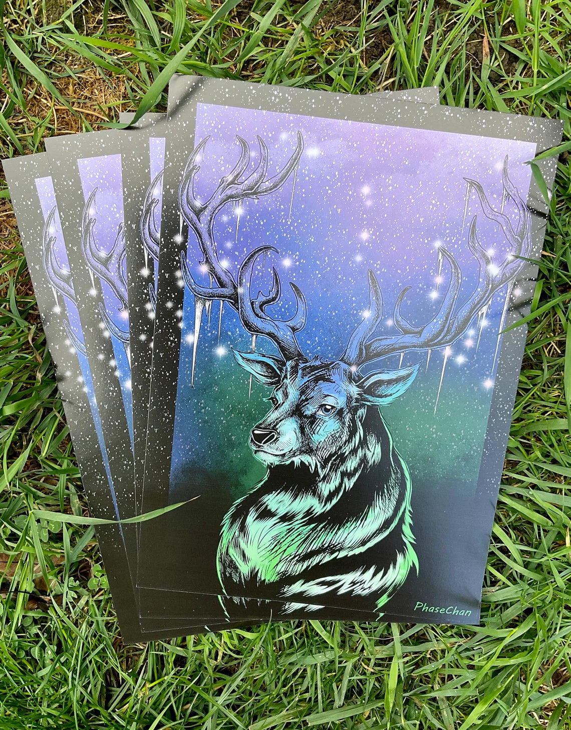 The Winter Stag Art Print